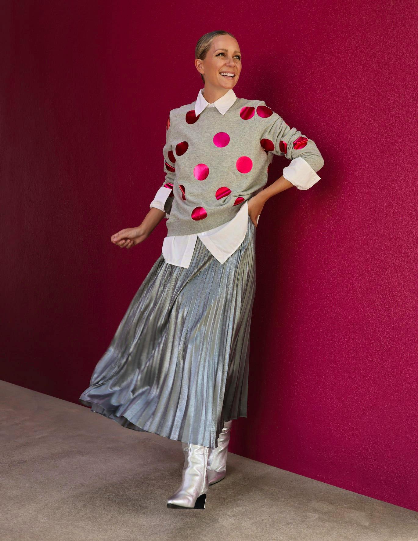 Boden Camilla Metallic Midi Skirt, £150