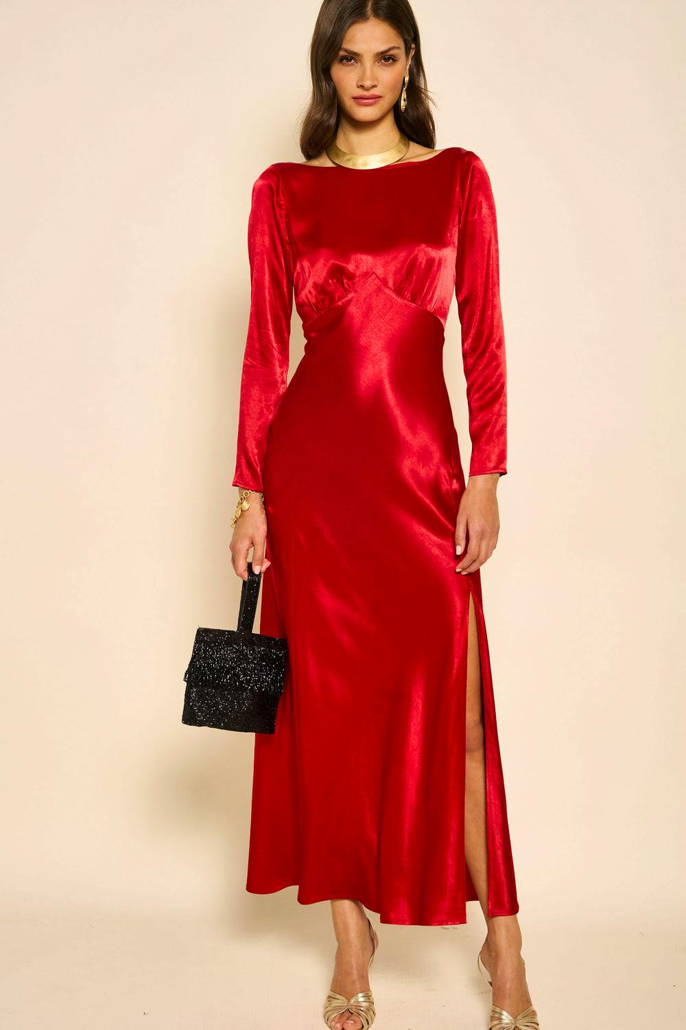 Rixo Devina Satin Gown, £308 (Was £385)
