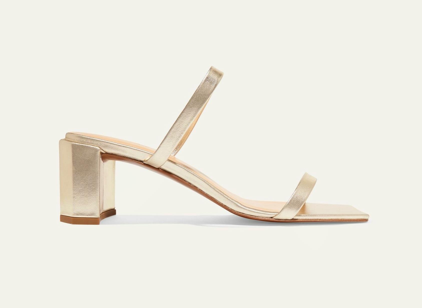 By Far Tanya Metallic Leather Mules, NOW £152.50