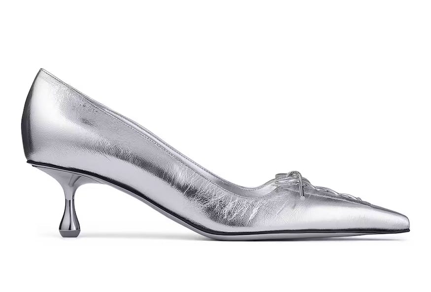 Jimmy Choo Scarlett 50 Metallic Lambskin Pumps, £795