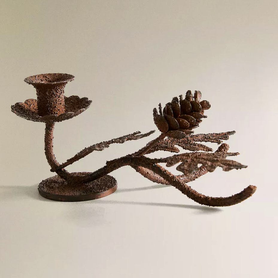 Zara Meal Leaf Christmas Candleholder, £17.99