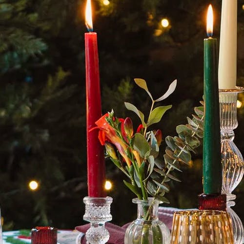 Maison Margaux Burgundy Red Tapered Candles (set of 8), £18