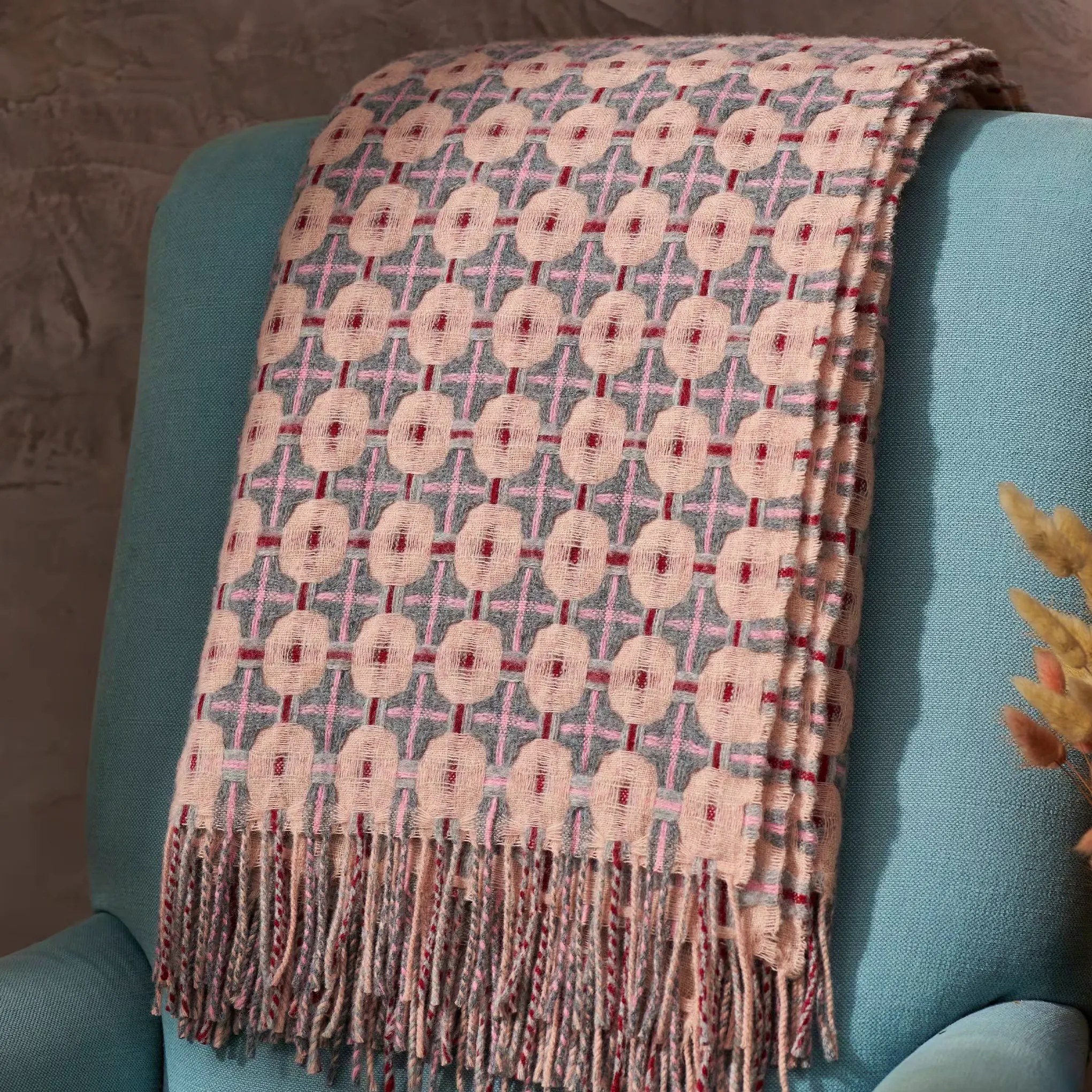 Brora Lambswool Texture Weave Blanket, £245