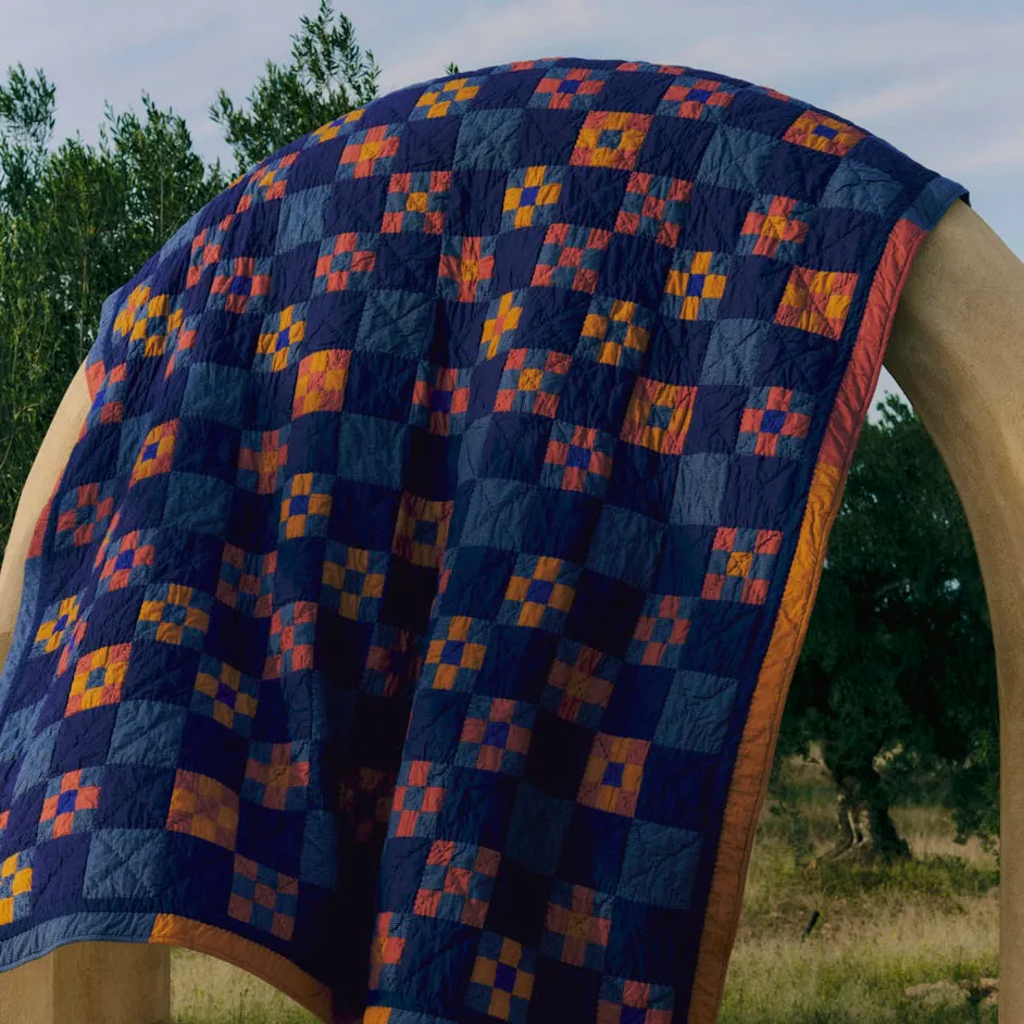 Toast Astrid Check Patchwork Cotton Quilt, £325