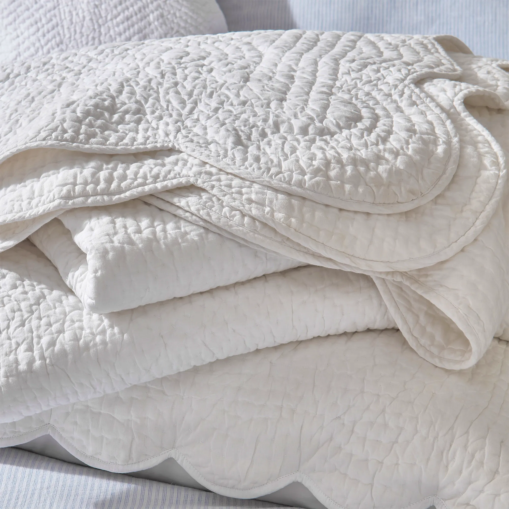 The White Company Milfield Scallop Edge Quilt, from £190