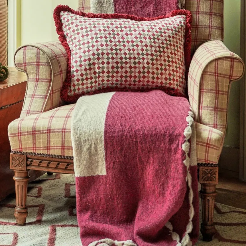 Birdie Fortescue Bordered Knitted Throw, £155