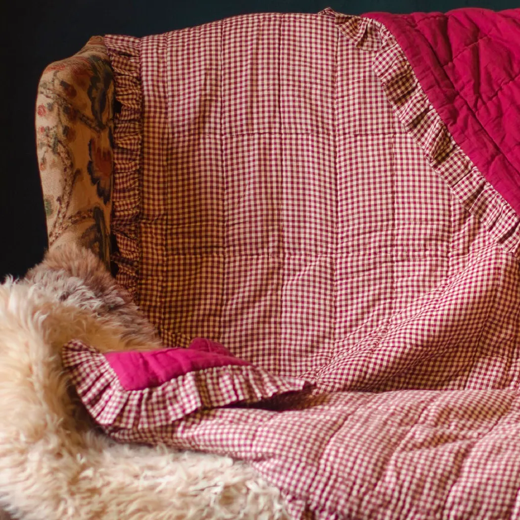 If Only If Quilt - Rust Gingham, £185