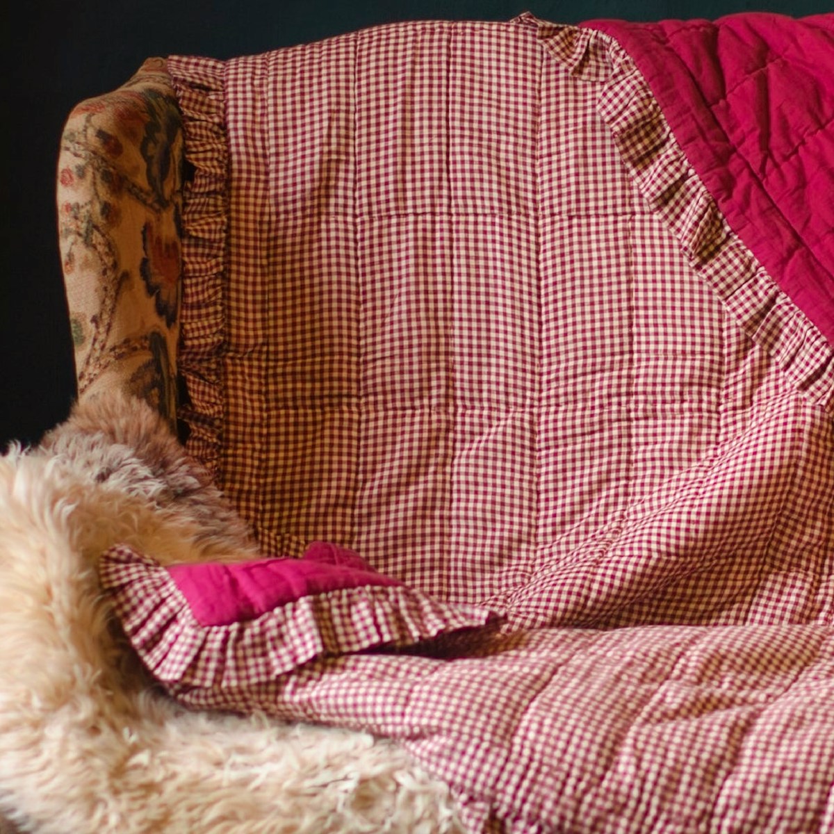 If Only If Quilt - Rust Gingham, £185