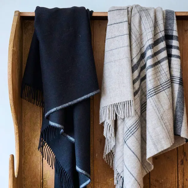 Freight HHG Undyed British Alpaca Blanket in Bitter Chocolate Brown, £165