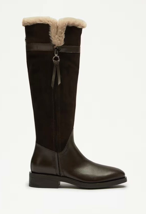 Russell & Bromley Faux Fur Knee-High Boot, £425