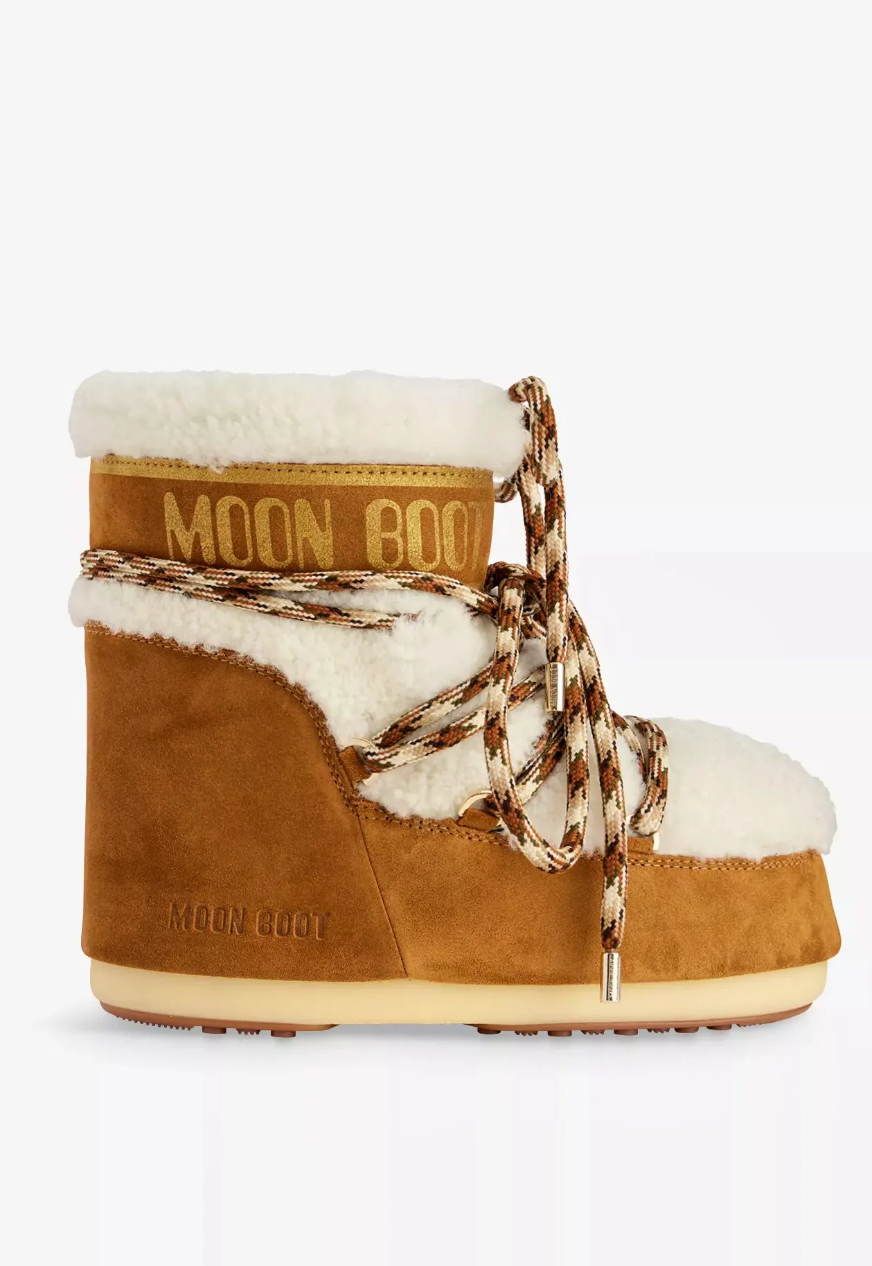 Moon Boot Icon Low Logo-Print Shearling And Suede Snow Boots, £435