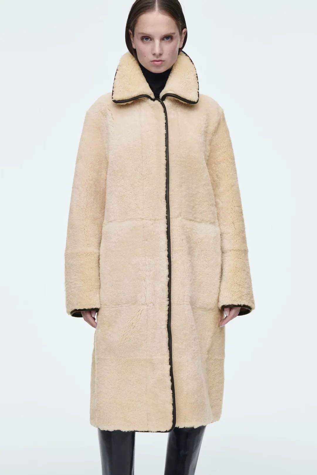 Cos Leather-trimmed Shearling Coat, £1,000