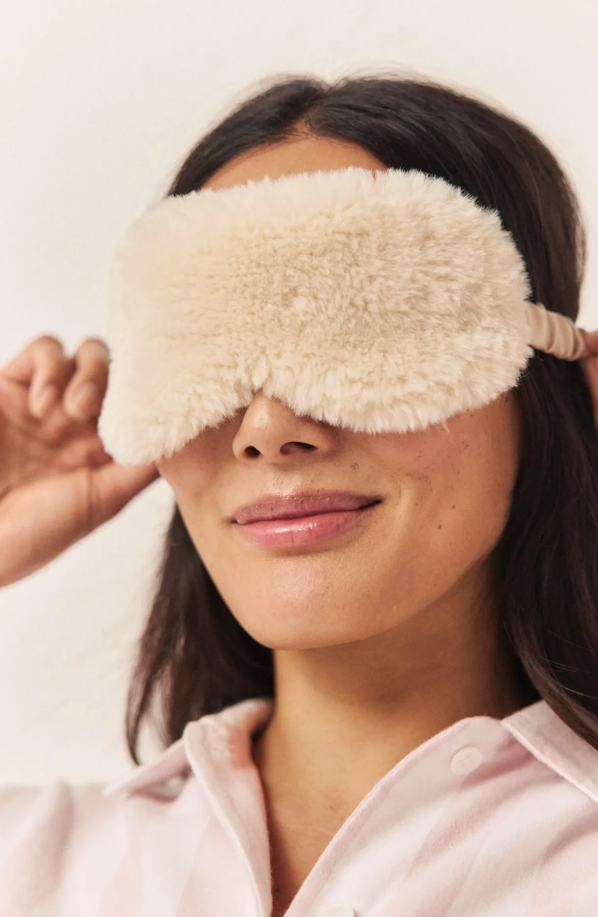 The White Company Faux Shearling Eye Mask, £15