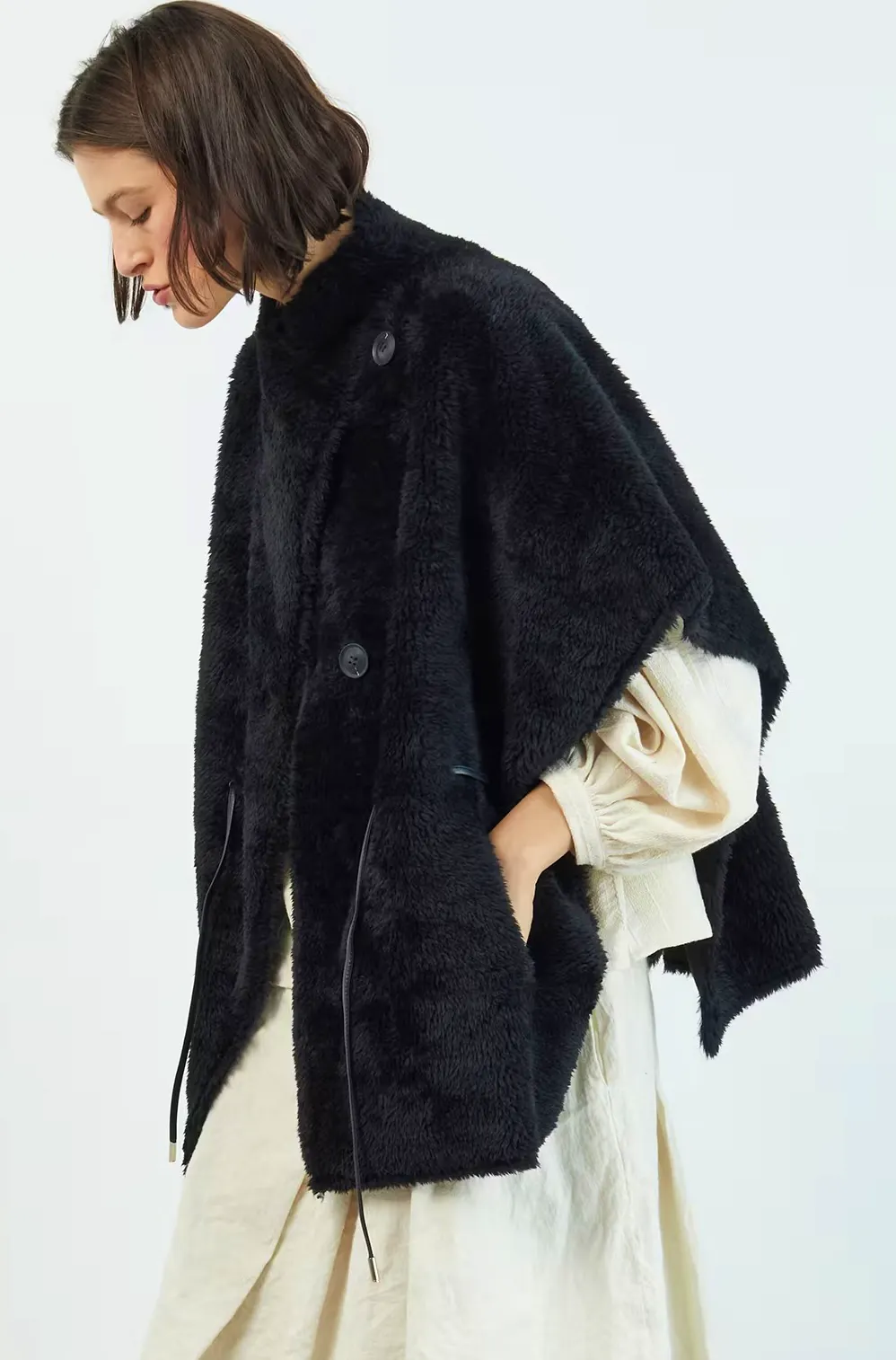 Plumo Shearling Cape, £69 (Was £98)
