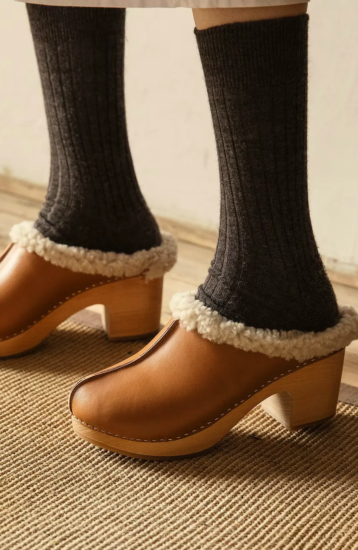 Plumo Shearling Clogs, £139 (was £249)