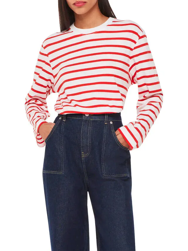 Fenwick Whistles, Stripe Cotton Top, NOW £39