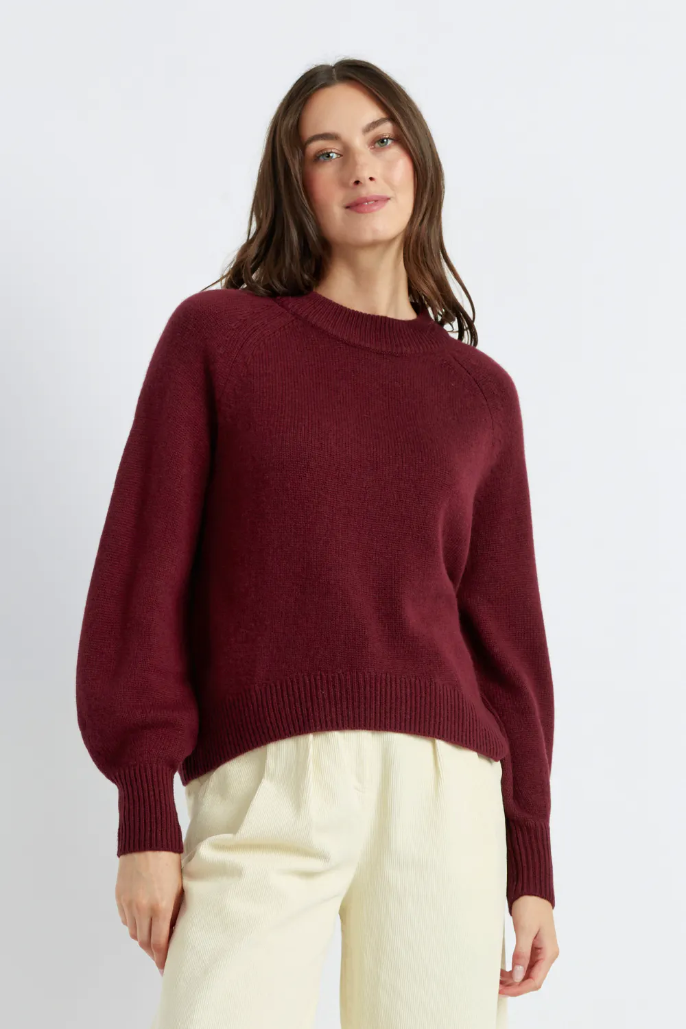 Chinti & Parker Claret Wool-Cashmere Sweater, NOW £75