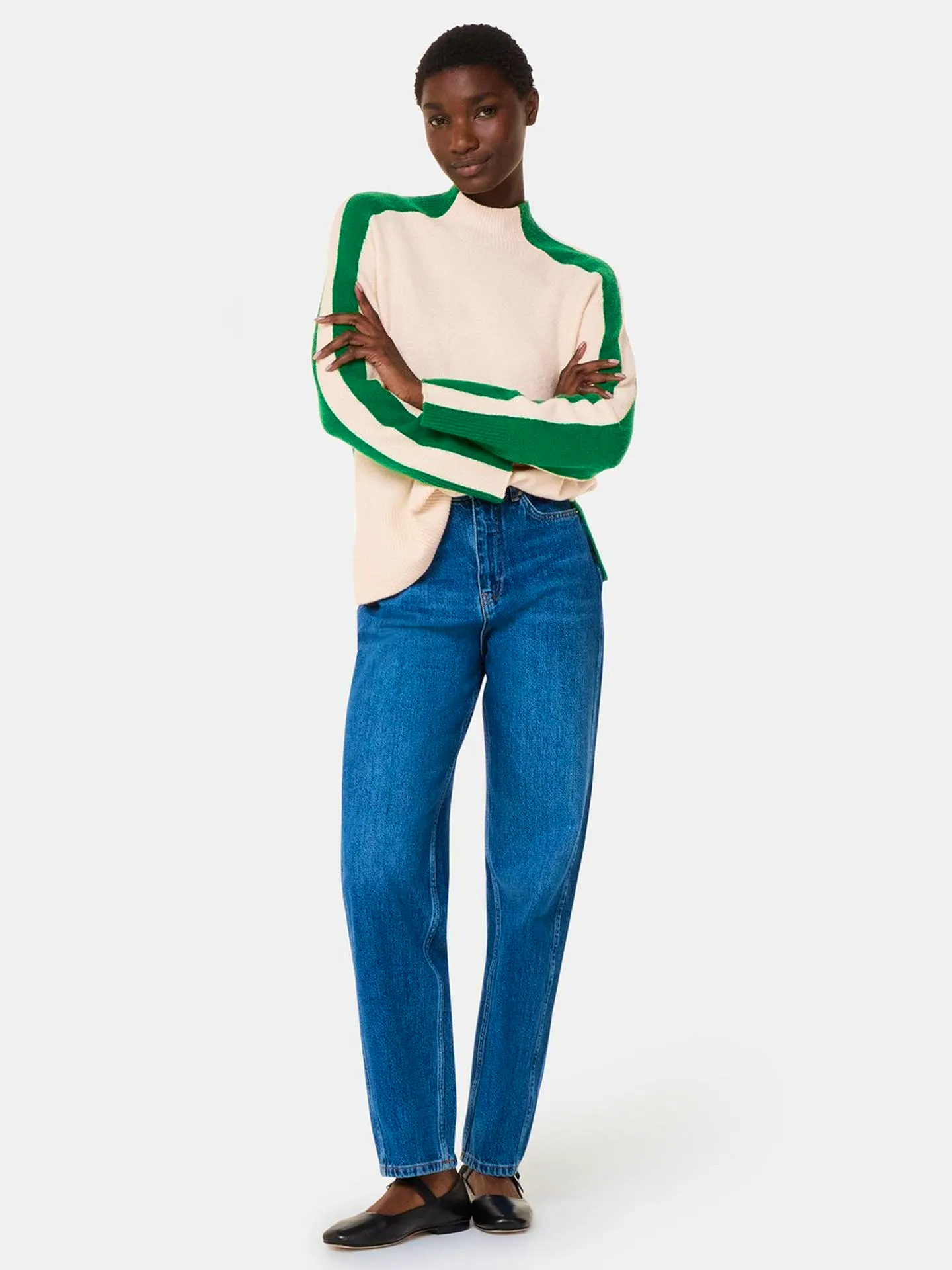 Whistles Colour Block Wool Jumper, NOW £79