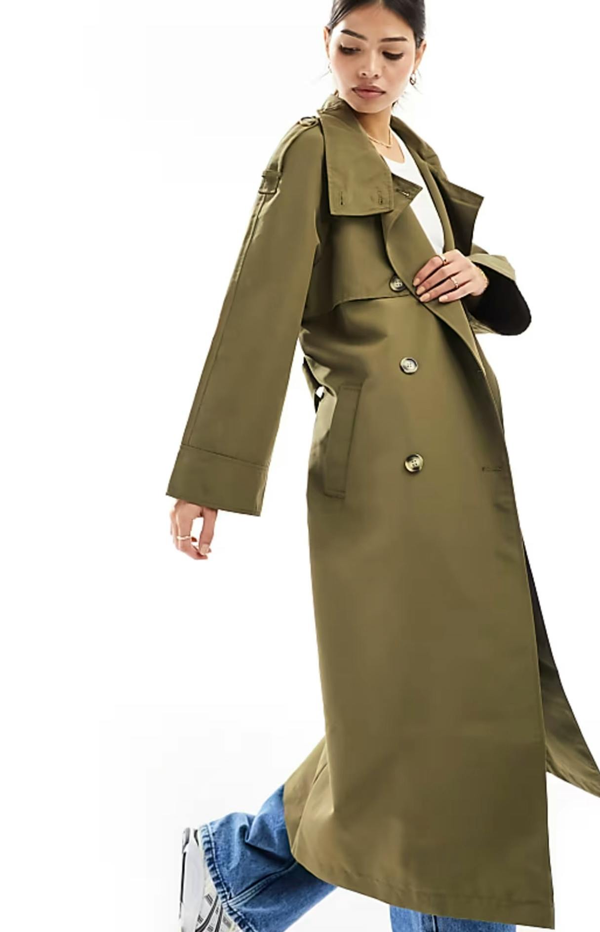 ASOS Vero Moda Khaki Belted Trench, £65