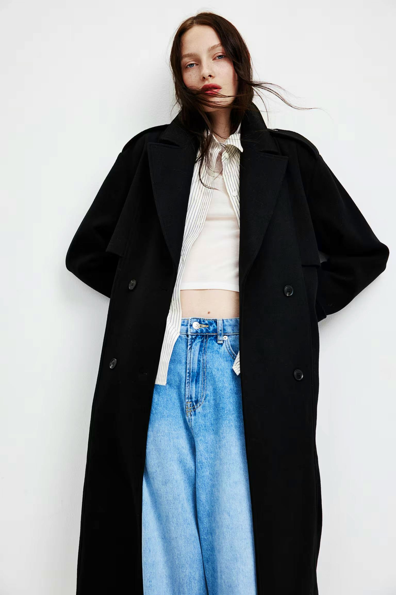 H&M Brushed- Finish Twill Trench Coat, £69.99