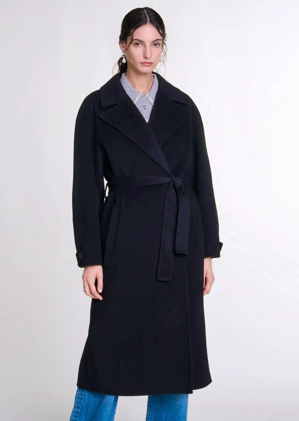 Maje Double-Faced Mid Length Coat, £599