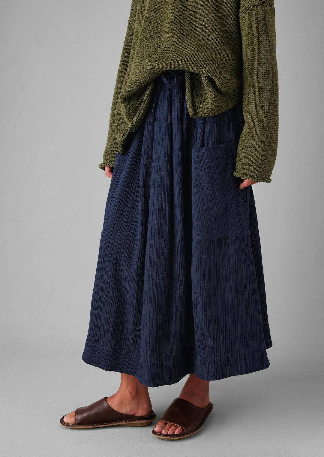 Crinkle Cotton Patch Pocket Skirt £135