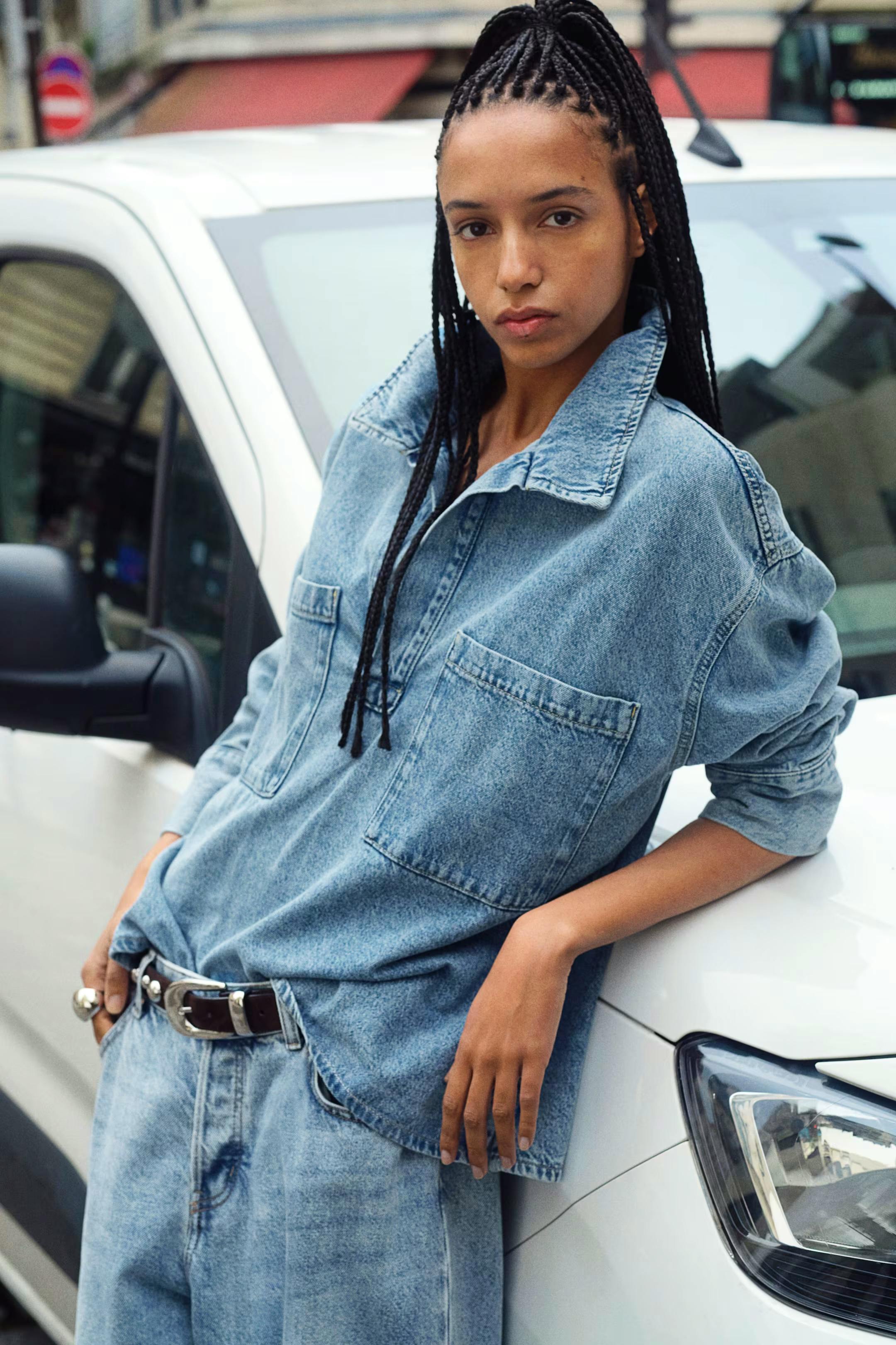 Oversized Popover Denim Shirt £29.99
