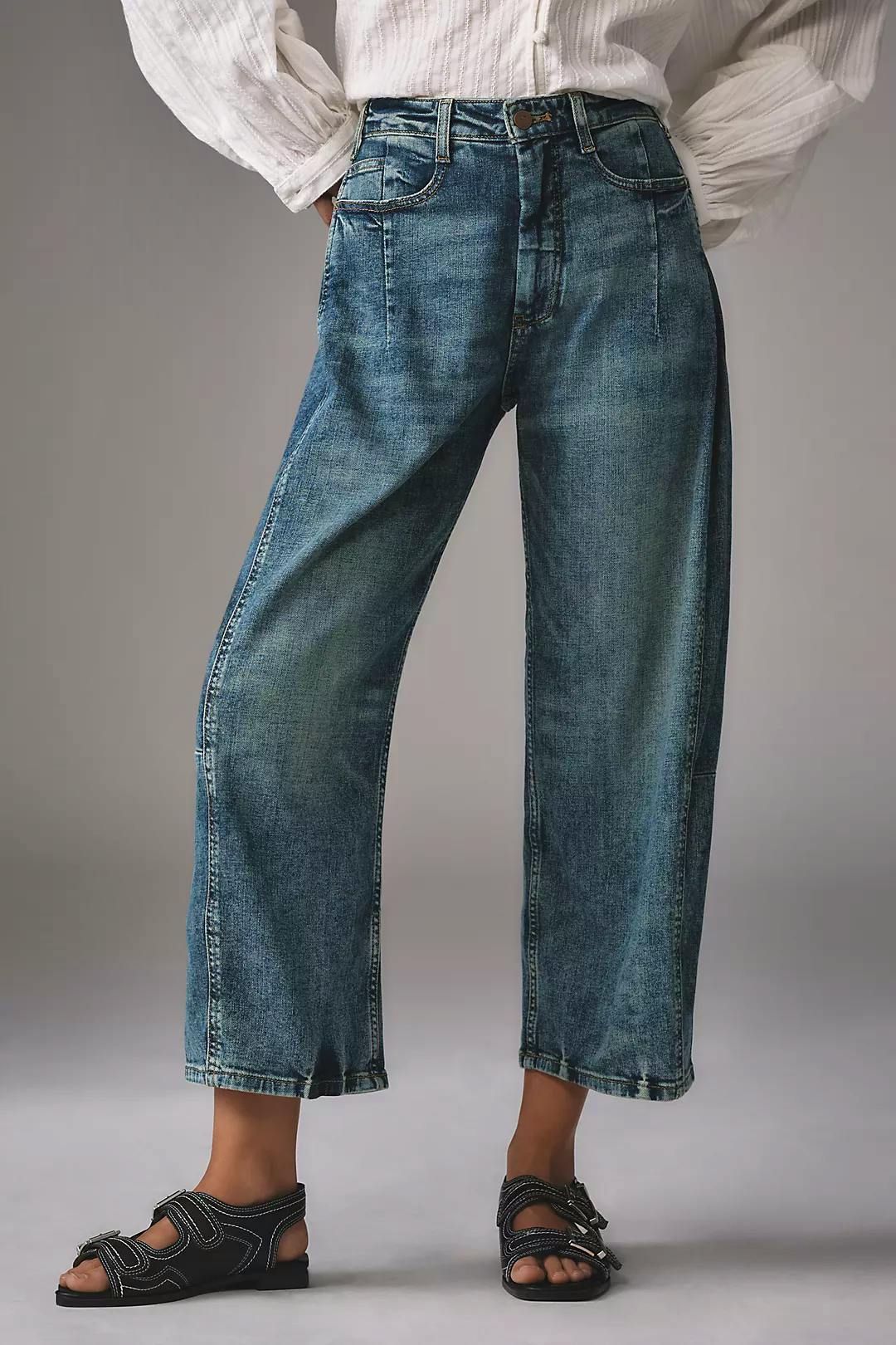 The Kenna Mid-Rise Heritage Wide-Leg Jeans by Pilcro £125