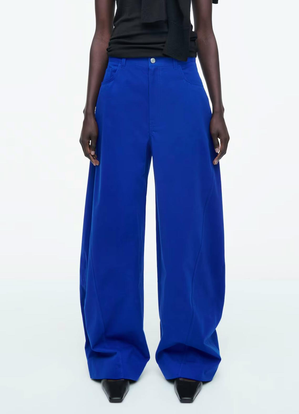 Deconstructed Cotton Barrel-Leg Trousers £85