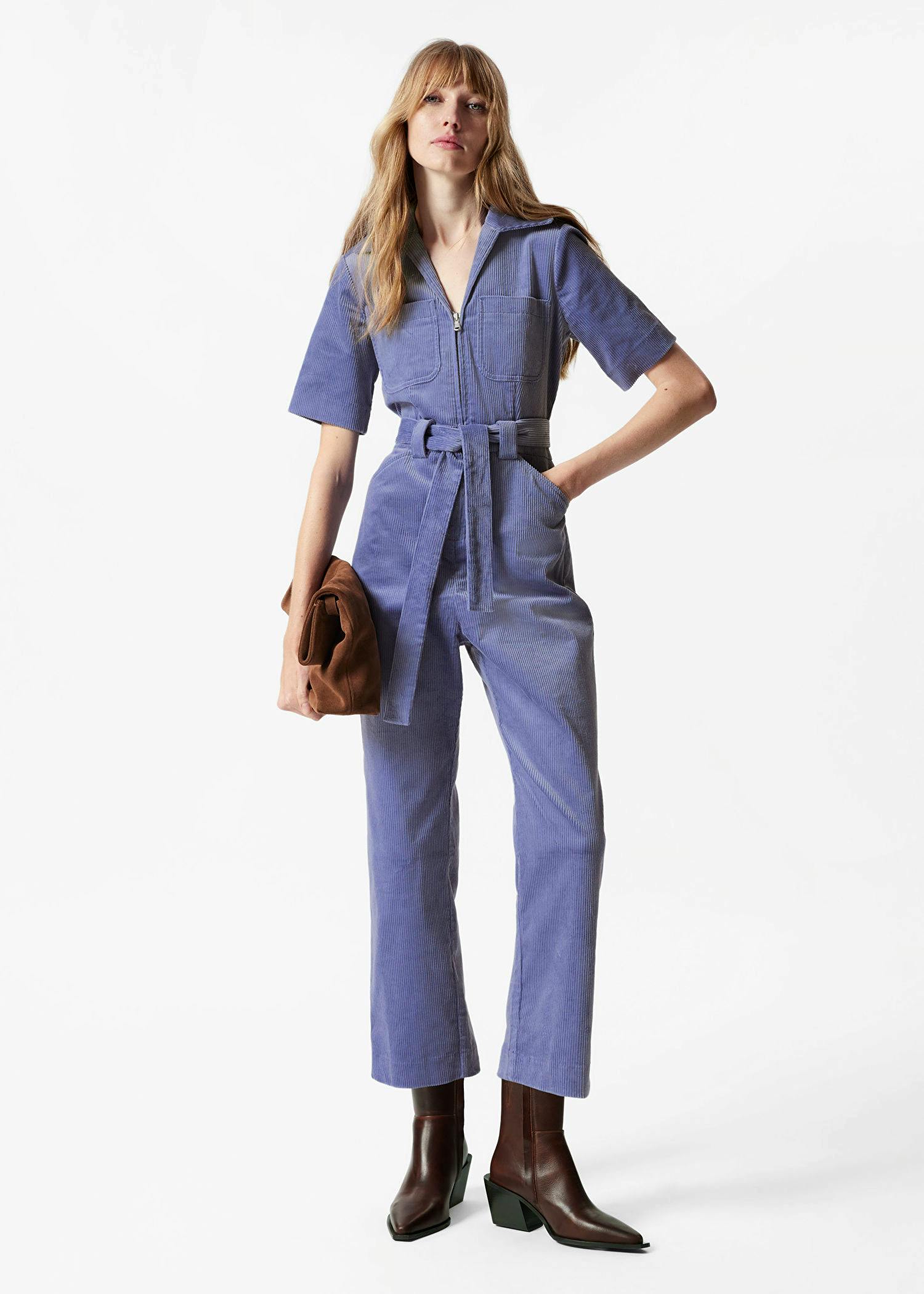 Belted Corduroy Jumpsuit £125