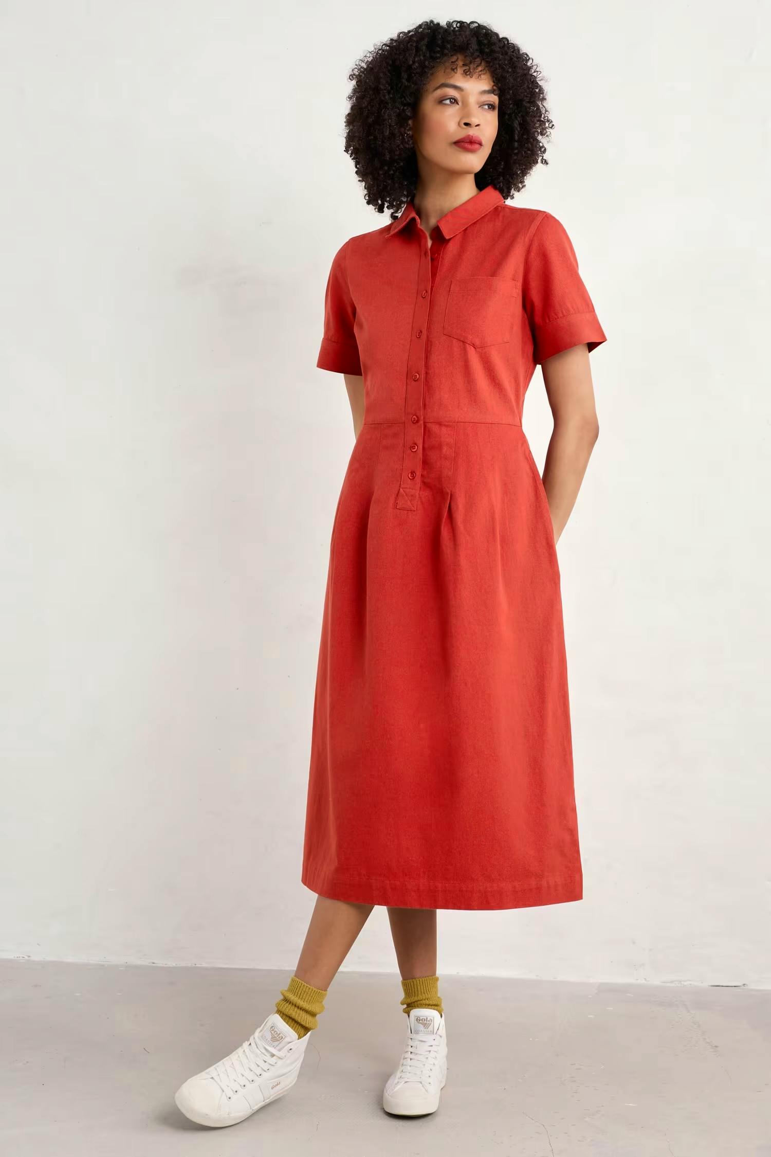Birch Glade Organic Cotton Midi Shirt Dress £79.95