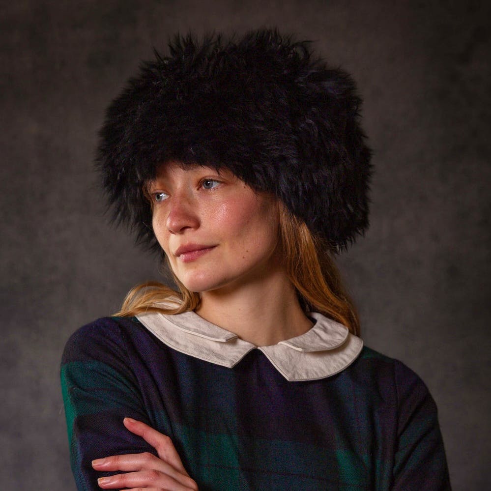 Cabbages & Roses Black Cossack Fur Hat, £99
