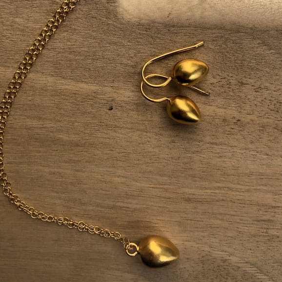 Freight HHG Gold Vermeil Egg Earrings, £145