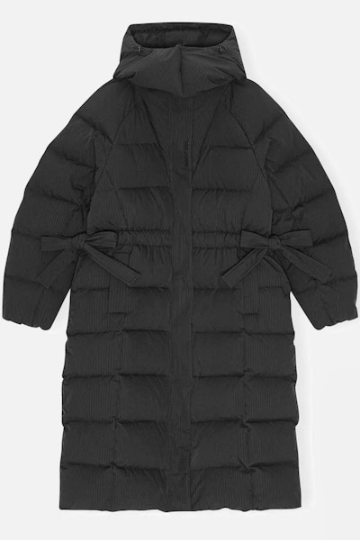 Ganni Tech Seersucker Puffer Coat, NOW £263