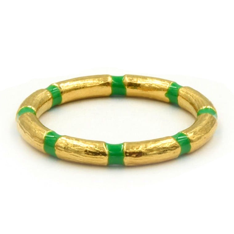 Martin Frisnes Blake Bamboo Ring Emerald, £105
