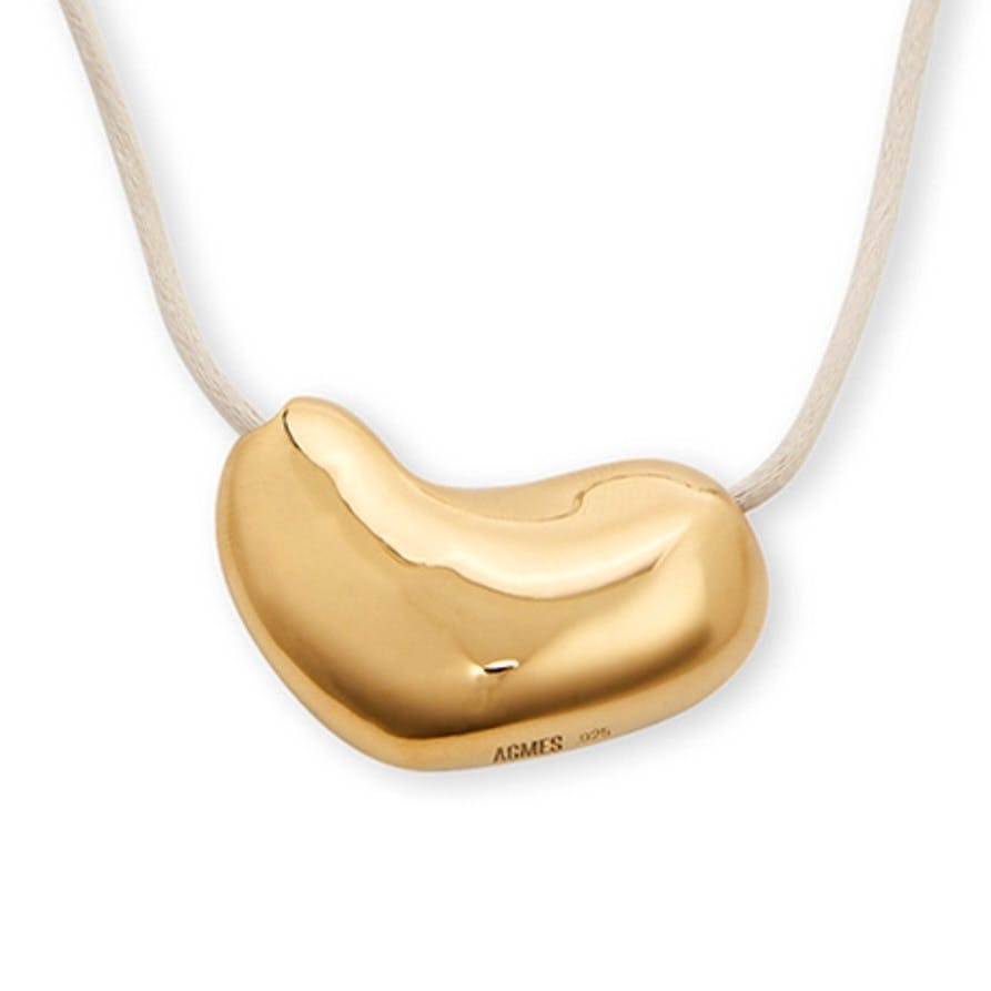 Agmes Heart Satin-Cord Necklace, NOW £255