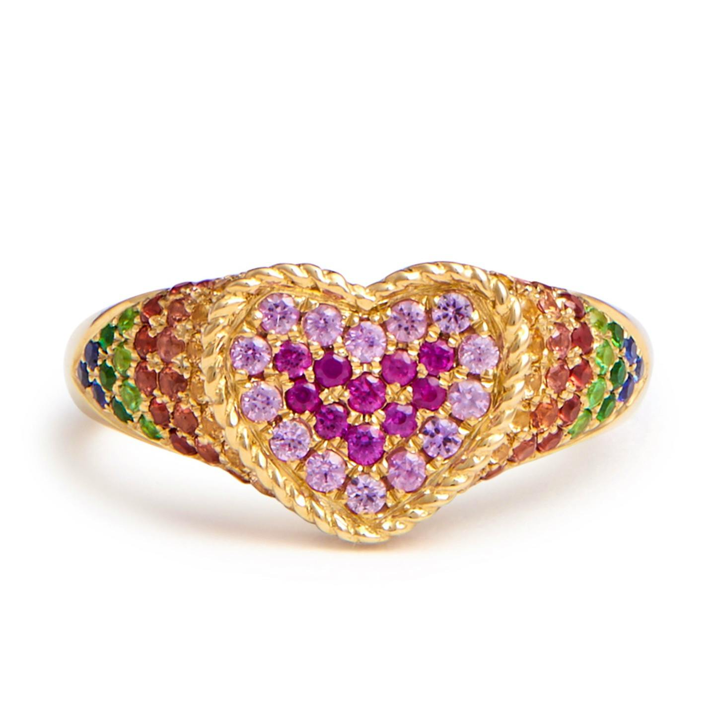 Yvonne Leon Baby Chevaliere Coeur Pinky Ring, £1,250
