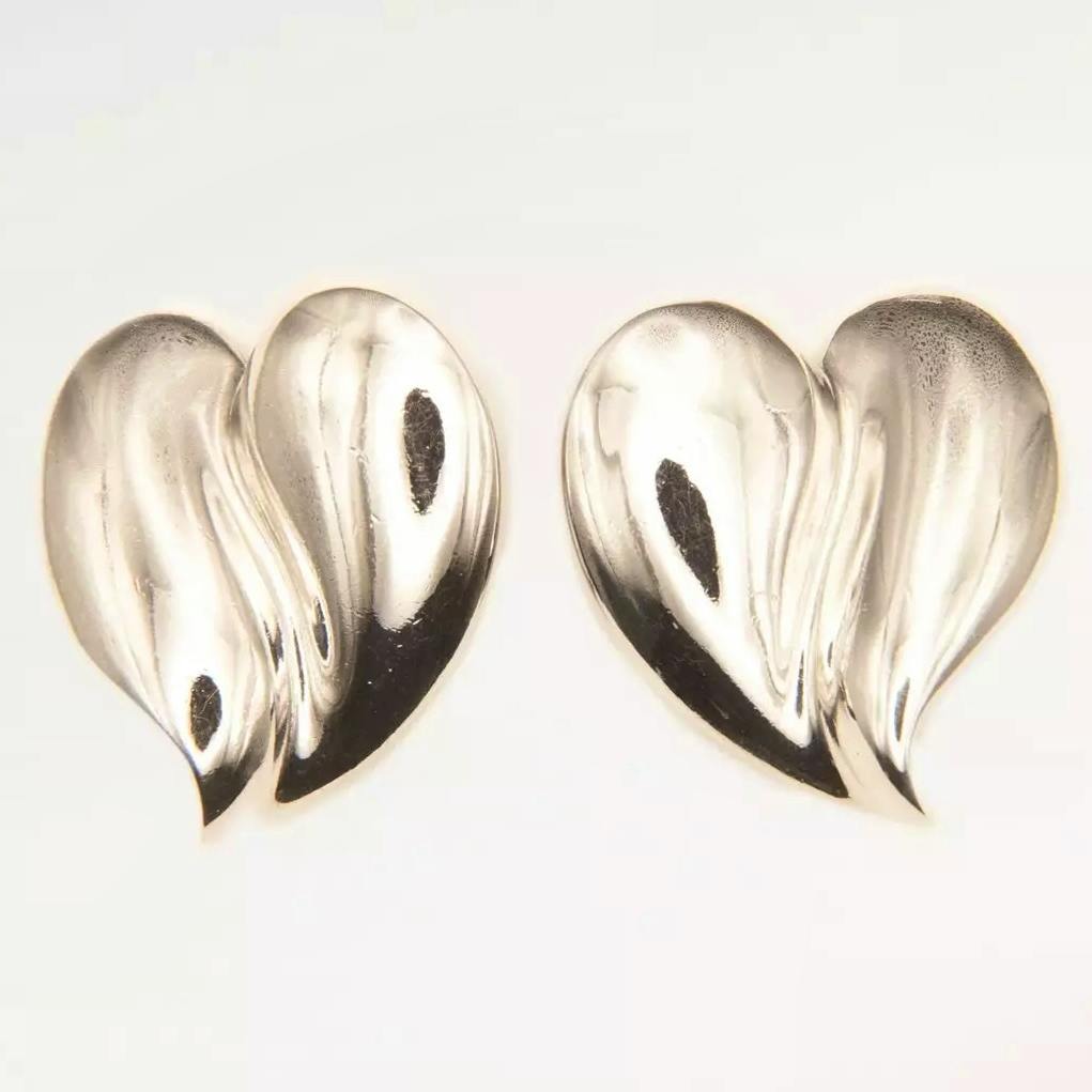 eBay Vintage Silver Givenchy Heart Earrings, £121