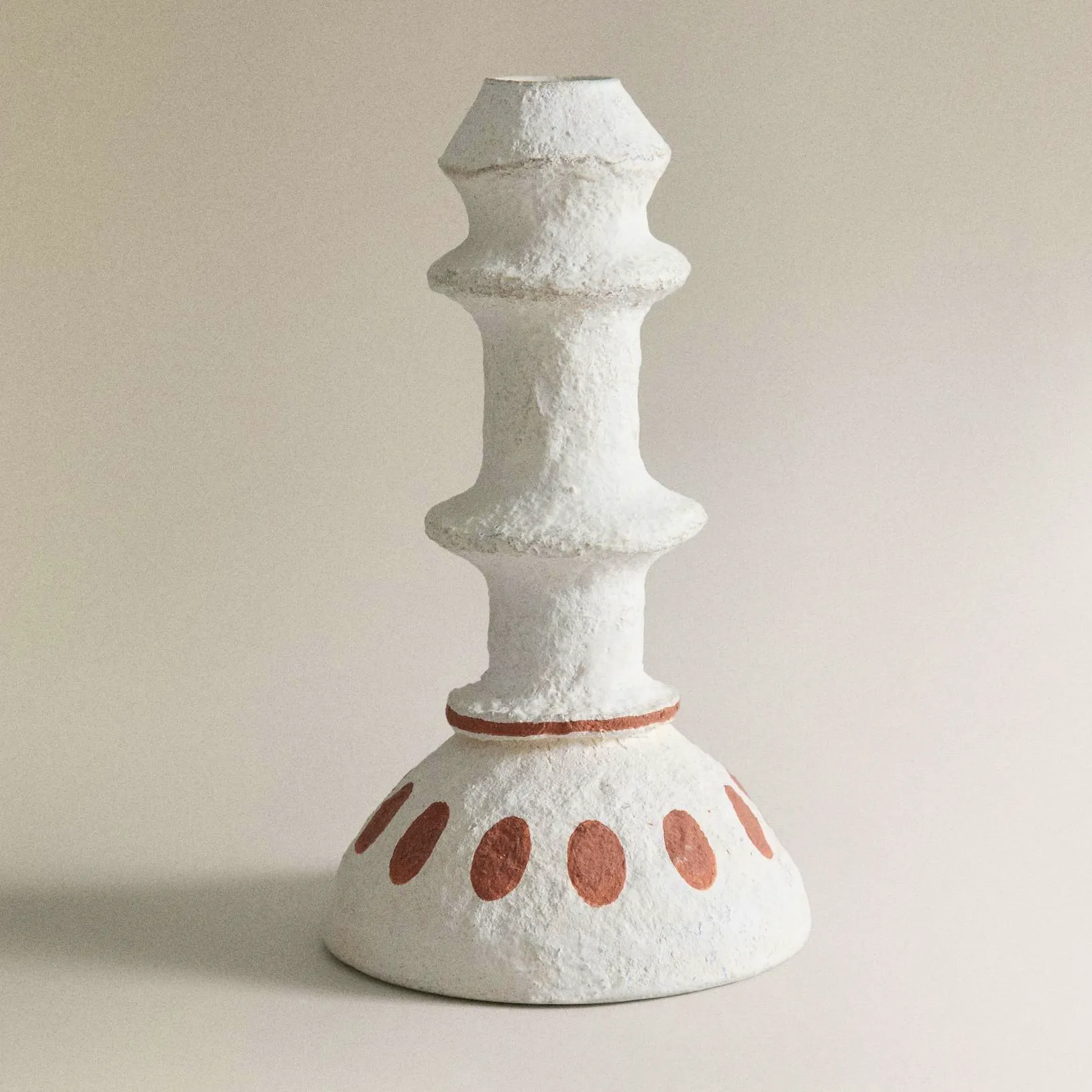 Zara X Collagerie Curvy Papier-Mâché Candlestick X Collagerie, £12.99 (Was £19.99)