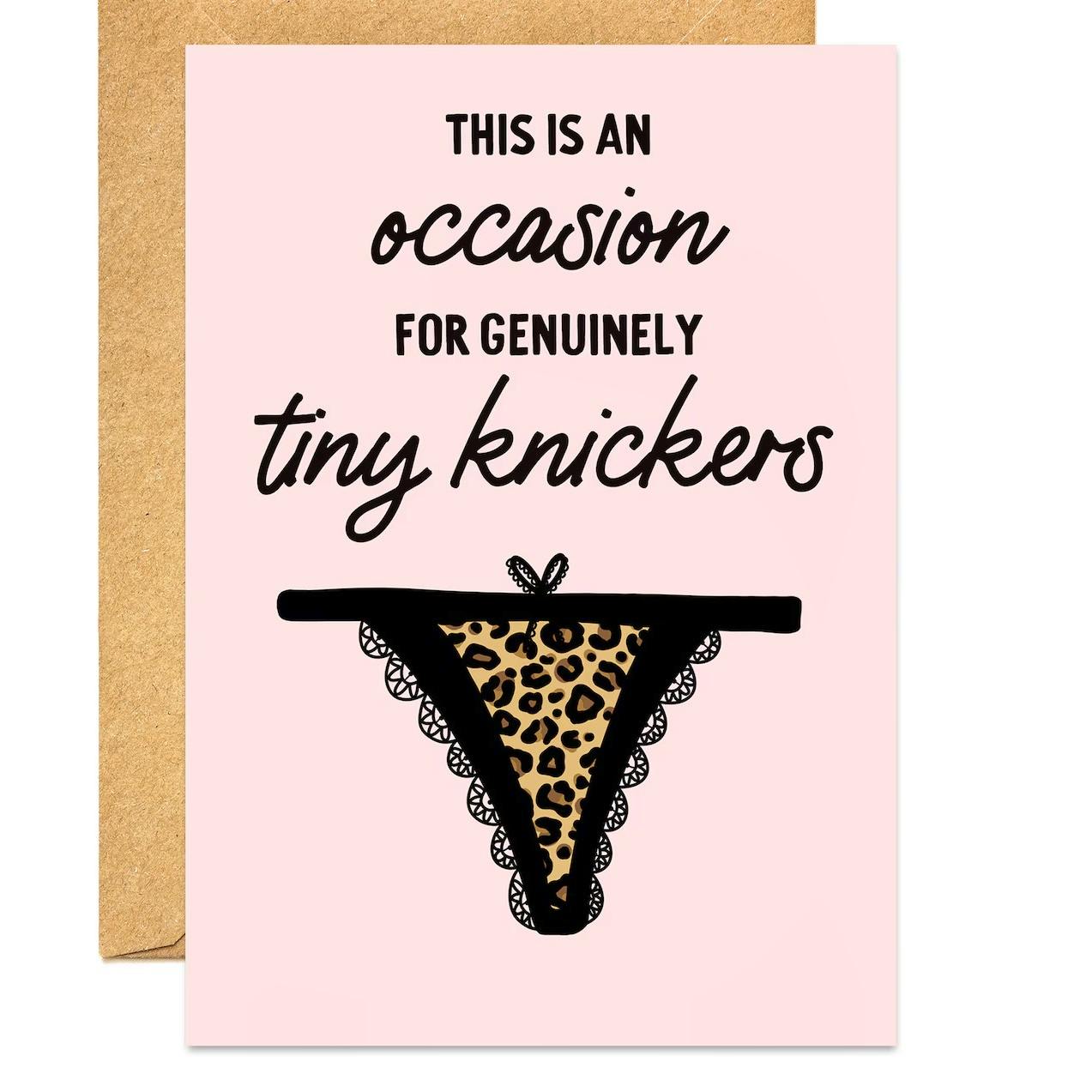 Etsy Tiny Knickers Valentines Card, £2.75