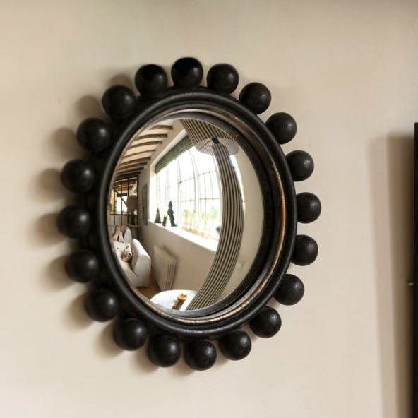 Rockett St George Black Bobbin Convex Mirror, £32
