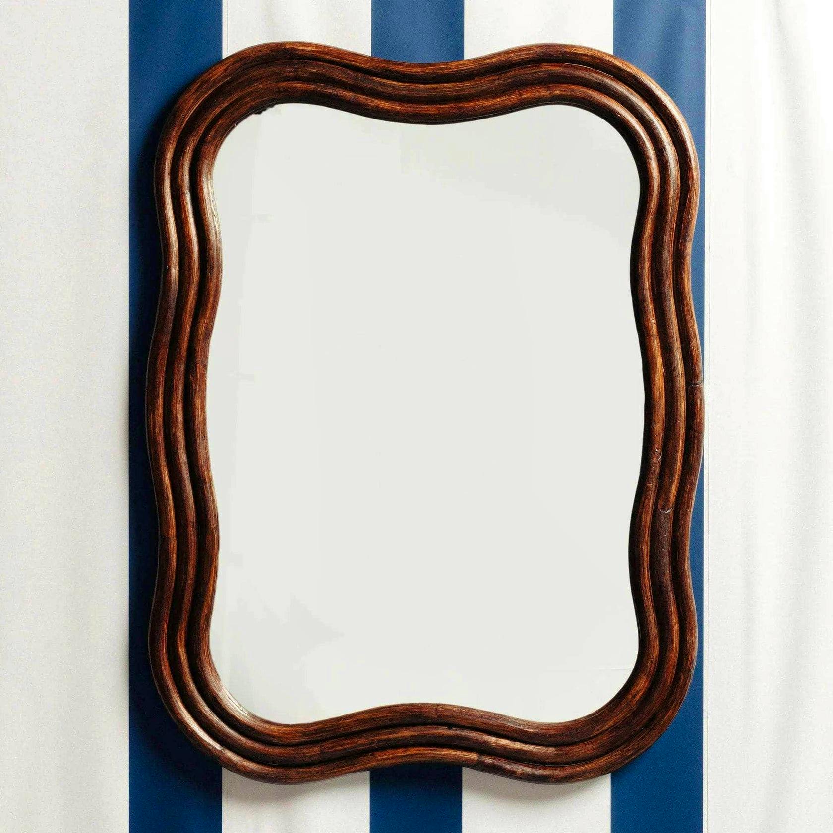 Maison Flaneur Wave Rattam Mirror, £330