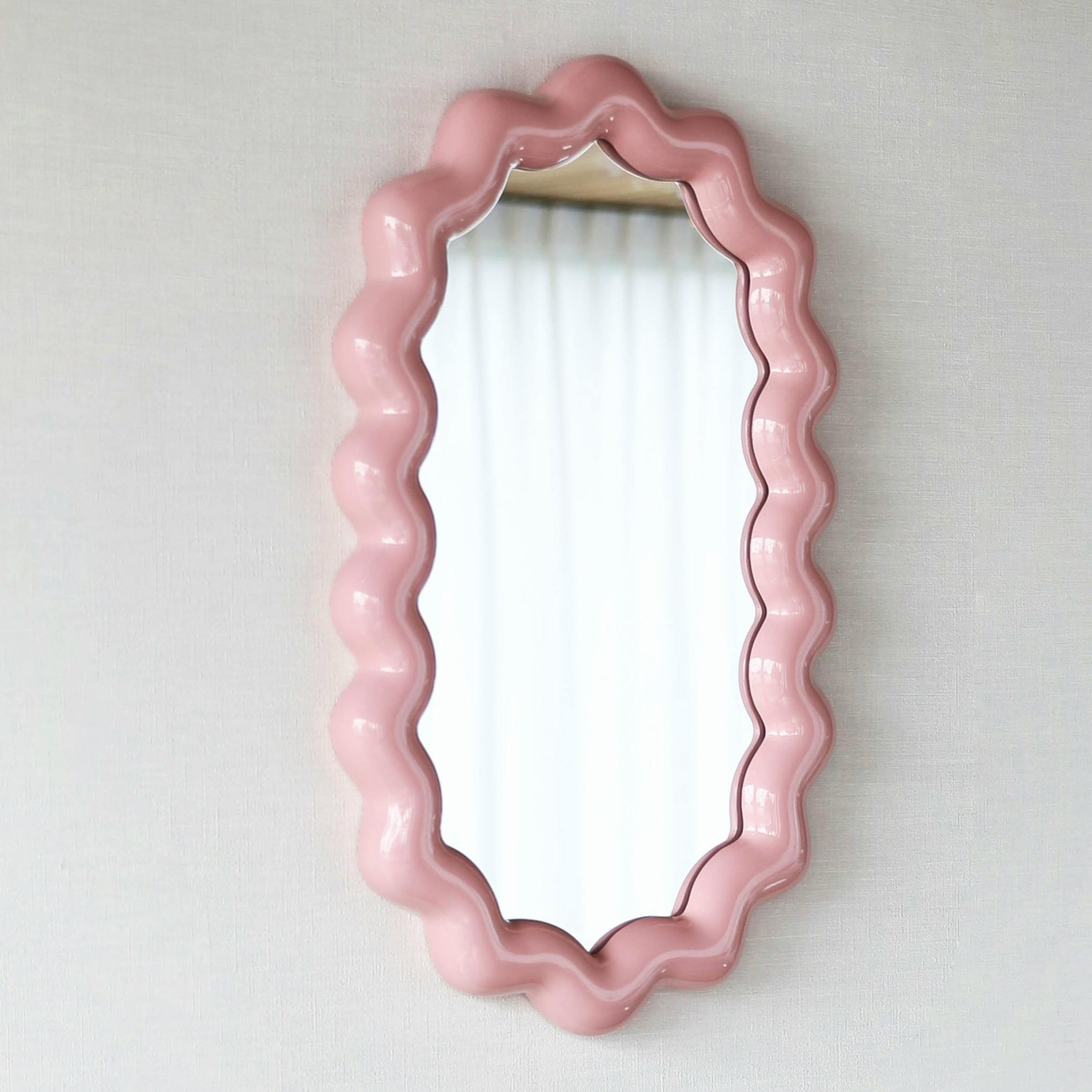 Made In Design Zigzag Wall Mirror Plastic Material Pink, £104