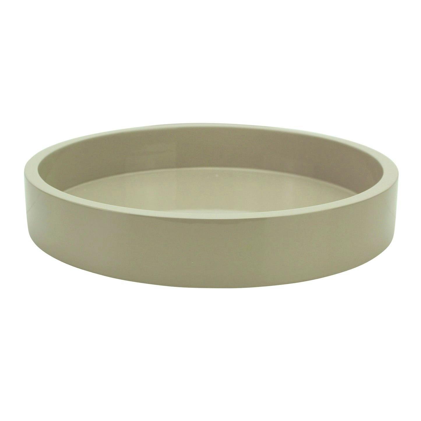 Addison Ross Cappuccino Small Straight Sided Round Tray, £75