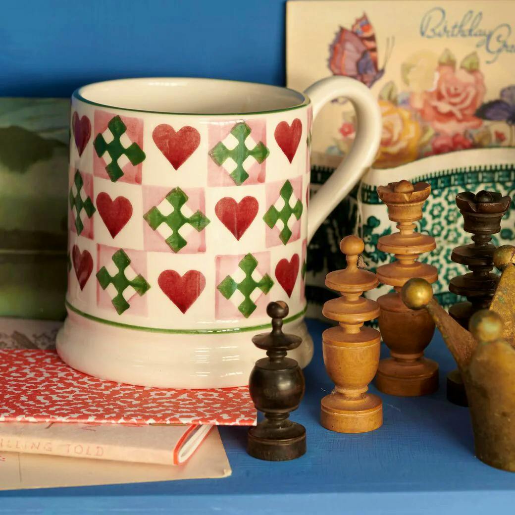 Emma Bridgewater Pink Quilts 1/2 Pint Mug, £25