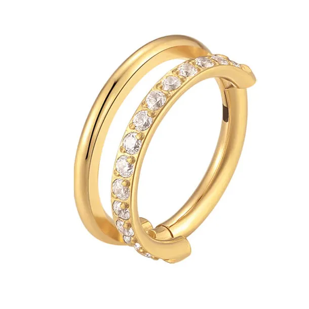 With Bling Double Illusion White CZ Clicker, £23