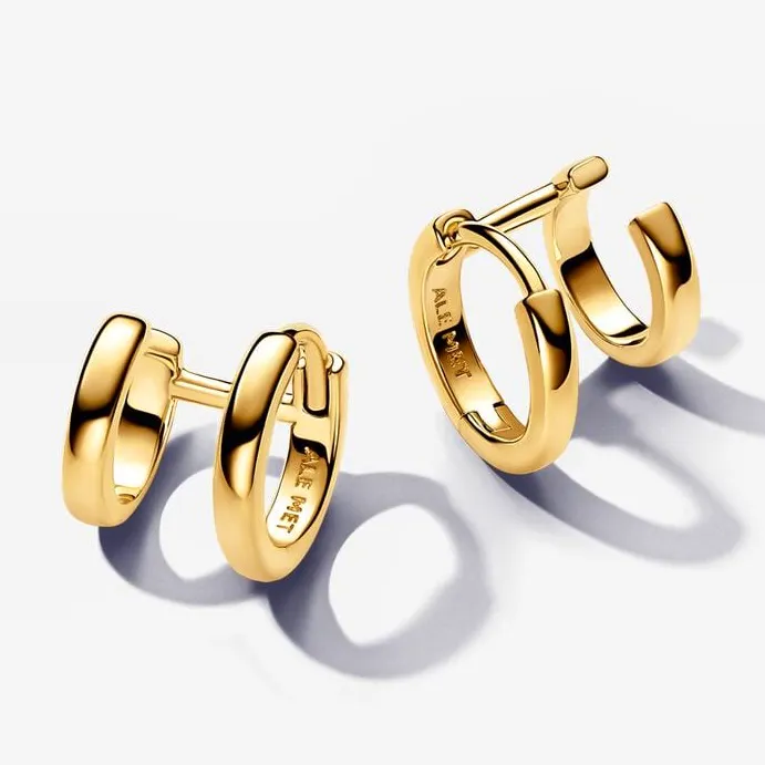 Pandora Double Huggie Hoop Earrings, £75