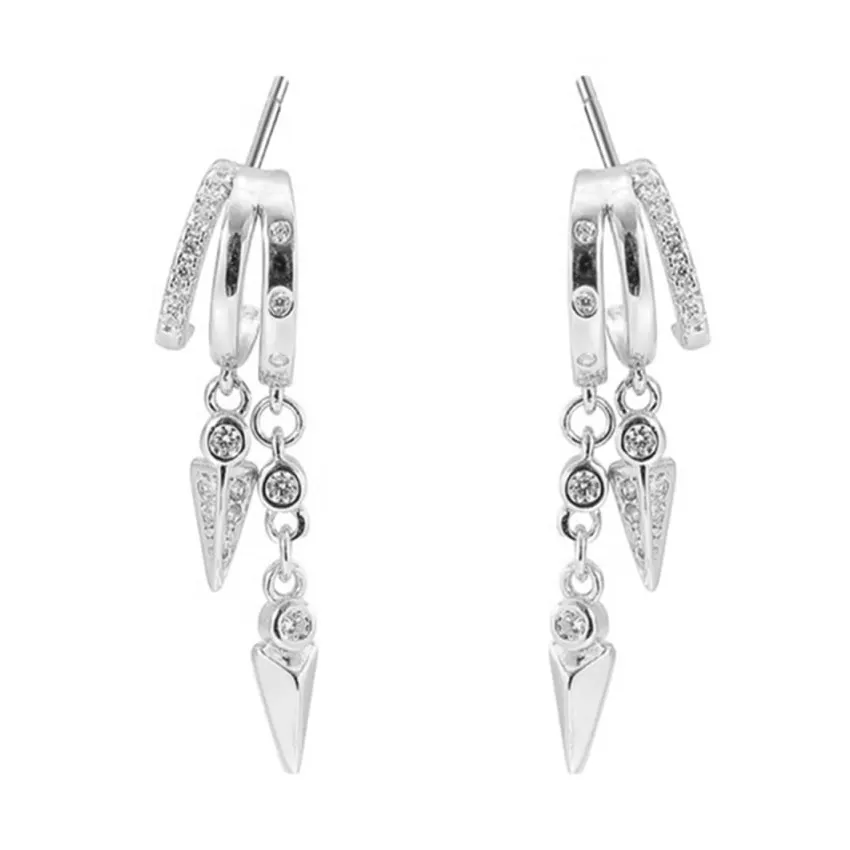 Wolf and Badger Silver Sienna Earrings, £135