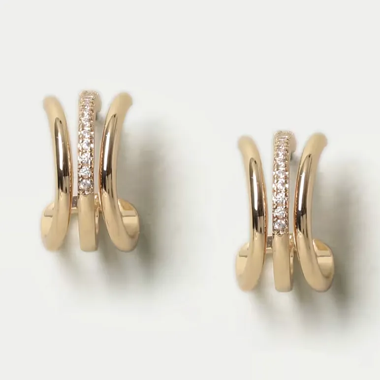 Marks & Spencer Gold Plated Cubic Zirconia Hoops, £22.50