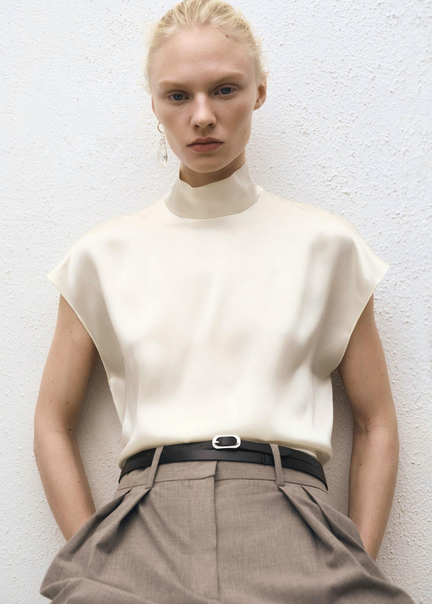 High Neck Silk Blouse £89.99 